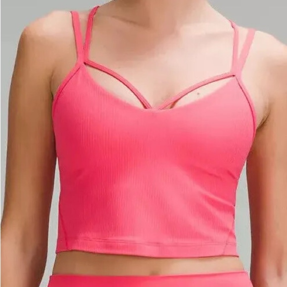 Lululemon strappy robbed tank top sports bra size 8